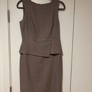 Pin-striped Peplum Sheath Dress